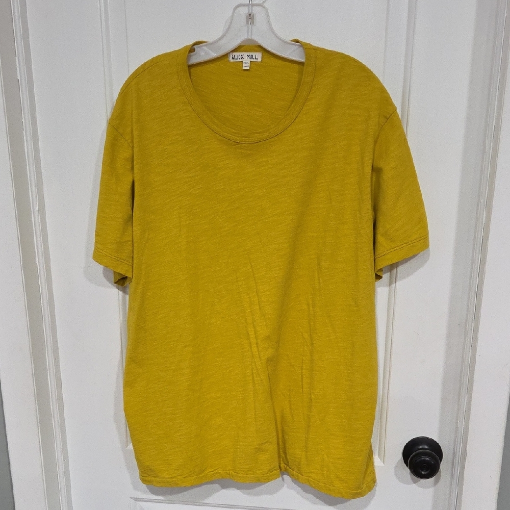 Alex Mill Slub Cotton Tee in Mustard